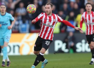 Christian Eriksen returns with Brentford 259 days after his heart stopped

