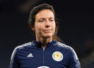 Corsi: A greater era now for gamers to come back out Corsie warms up prior to the FIFA Women's World Cup 2023 qualifying match at Hampden Park, Glasgow. Picture date: Friday November 26