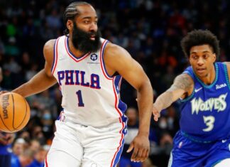 Harden stars in Philly debut, but 'a long way to go'

