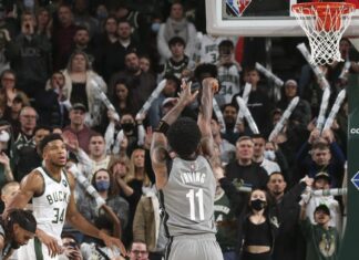 Kyrie Irving, 38, season high, leads Nets to big win over Bucks in Milwaukee, 126-123

