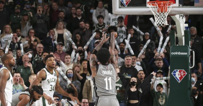 Kyrie Irving, 38, season high, leads Nets to big win over Bucks in Milwaukee, 126-123

