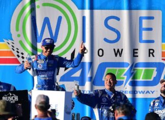 Larson wins the ‘loopy’ race at Fontana in a courtroom closing Larson wins the 'crazy' race at Fontana in a court final