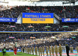 Russia faces World Cup ban as sport turns yellow and blue for Ukraine Russia faces World Cup ban as sport turns yellow and blue for Ukraine