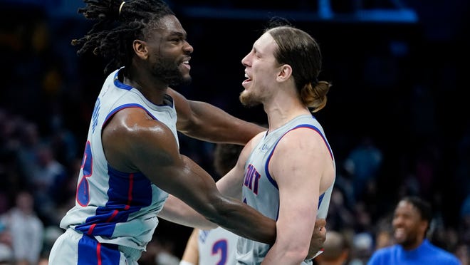 The bell beater gives the Olynyk Pistons a win over the Hornets in the thriller OT


