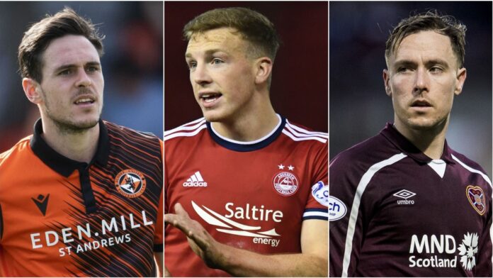 Players from a total of six clubs feature in March&#39;s Scottish Premiership team of the month