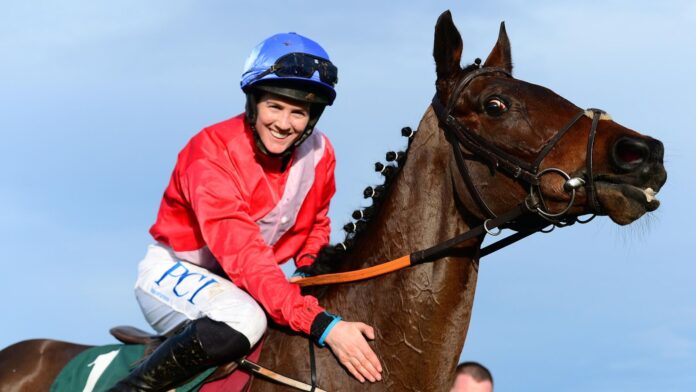 A Plus Tard and Rachael Blackmore after their win in the Paddy&#39;s Rewards Club Loyalty&#39;s Dead, Live For Rewards&#39; Chase during day two of the Christmas Festival at Leopardstown
