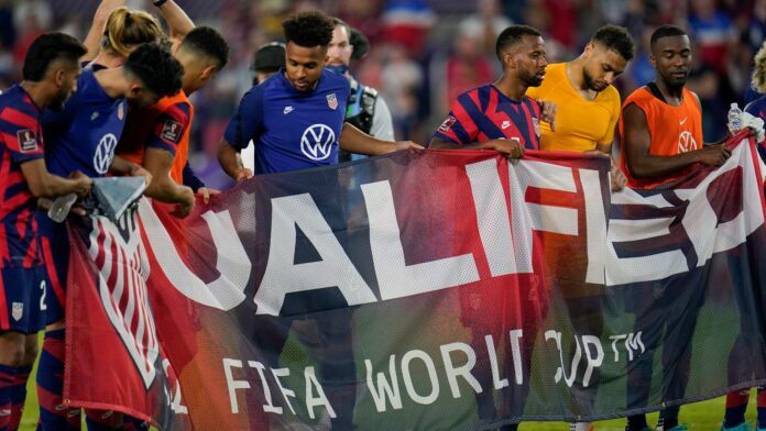 USA players celebrate after a FIFA World Cup qualifying match against Panama (AP)
