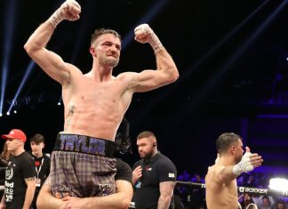 Might Taylor Caterall’s determination have been averted? Josh Taylor celebrates as Jack Catterall reacts in disbelief to the judges' decision (PA)