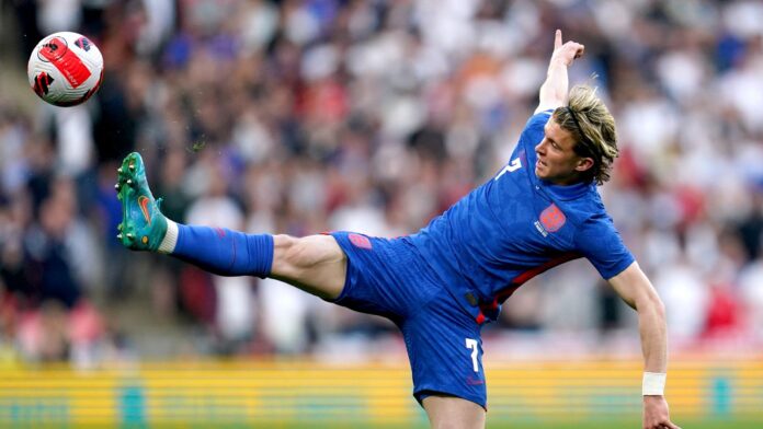 Conor Gallagher in action for England against Switzerland