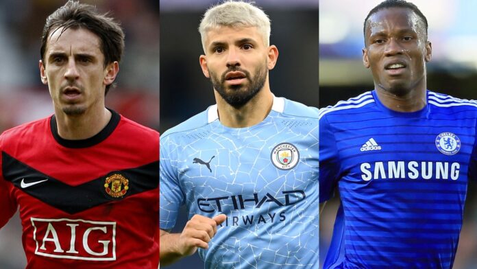 Gary Neville, Sergio Aguero and Didier Drogba are among the 25 nominees for the Premier League Hall of Fame