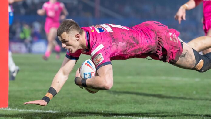 Handley hat-trick helps rhino to win first

