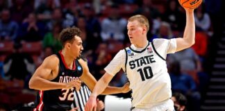 Michigan State's Joey Hauser looks to continue running after first family win at March Madness

