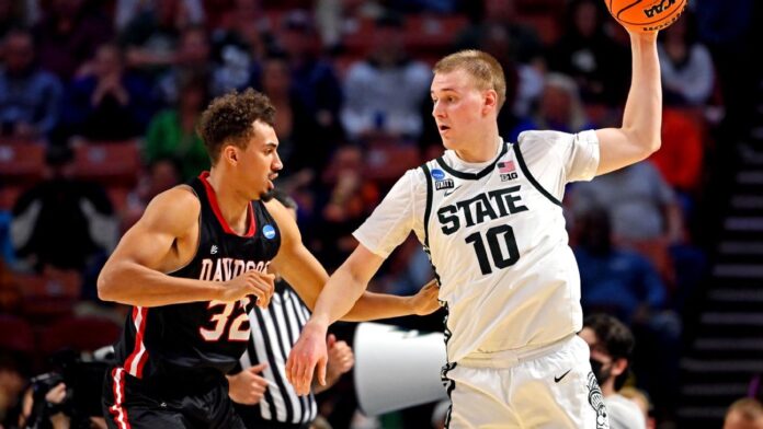 Michigan State's Joey Hauser looks to continue running after first family win at March Madness

