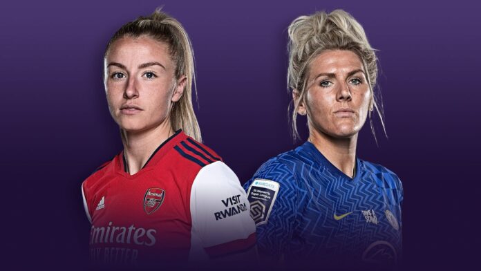 Arsenal&#39;s Leah Williamson (left) and Chelsea&#39;s Millie Bright
