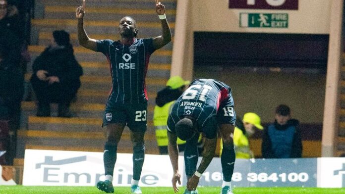 Ross County's Joseph Hongbo scored from the penalty spot