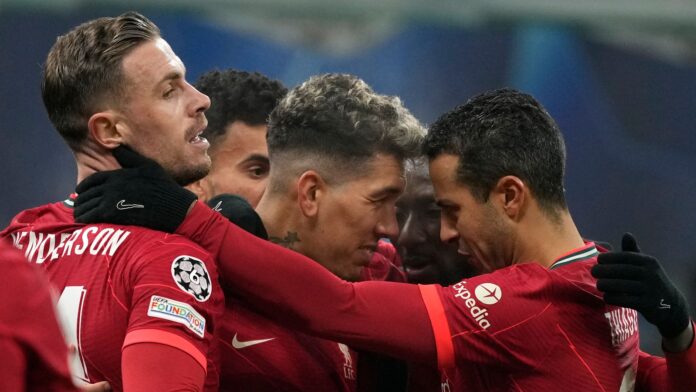 Roberto Firmino celebrates scoring for Liverpool vs Inter Milan