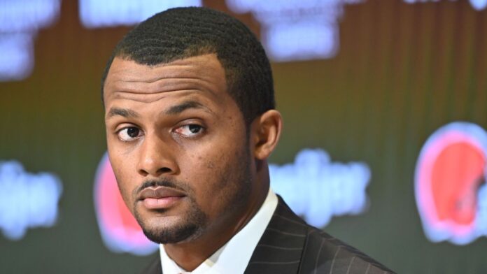  Watson introduced by Browns;  He says he's innocent

