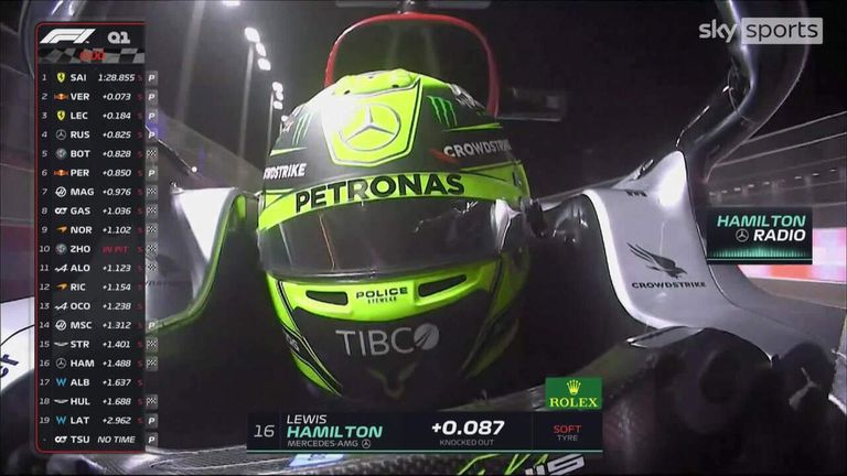 Lewis Hamilton exited the first quarter in Saudi Arabia - the first time the seven-times world champion has failed to reach the second quarter since Brazil in 2017.