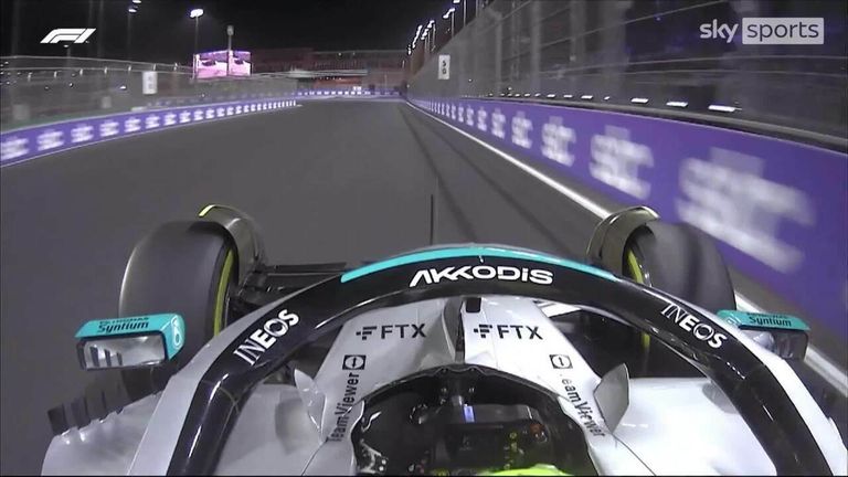 Mercedes' Lewis Hamilton finished the race in Saudi Arabia in 10th place and wondered if he would get a point with race engineer Peter Bonnington.