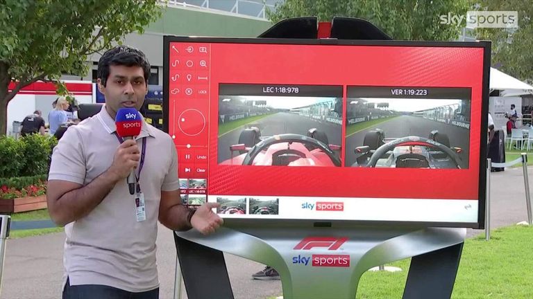 Sky F1's Karun Chandhok compares fastest laps Charles Leclerc and Max Verstappen from Friday's training in Melbourne