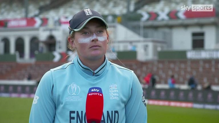 Sophie Ecclestone believes England are playing their best cricket under pressure after beating Bangladesh to advance to the semi-finals.