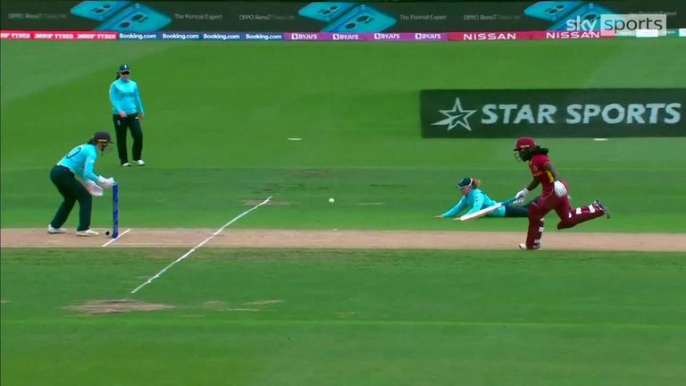England's Danny White outperforms Dendra Doten of the West Indies