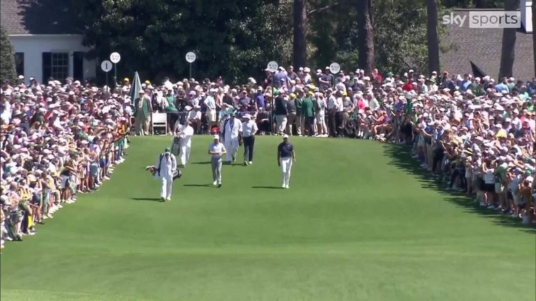 All eyes were on Tiger Woods at Augusta National on Monday, but it has not been confirmed if he will return on Thursday.