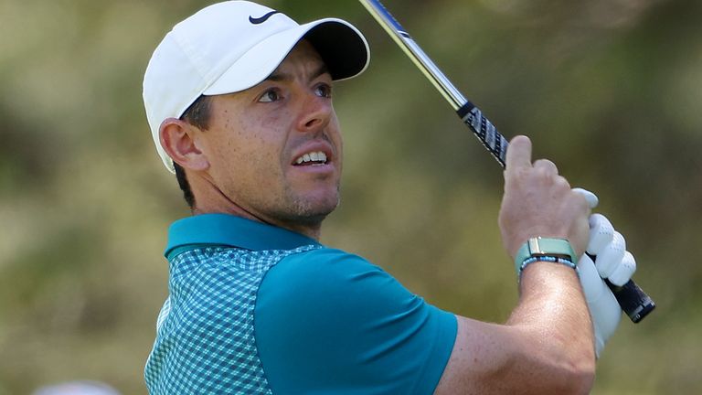Rory McIlroy produced an impressive round of 64, one short of the course record at Augusta.