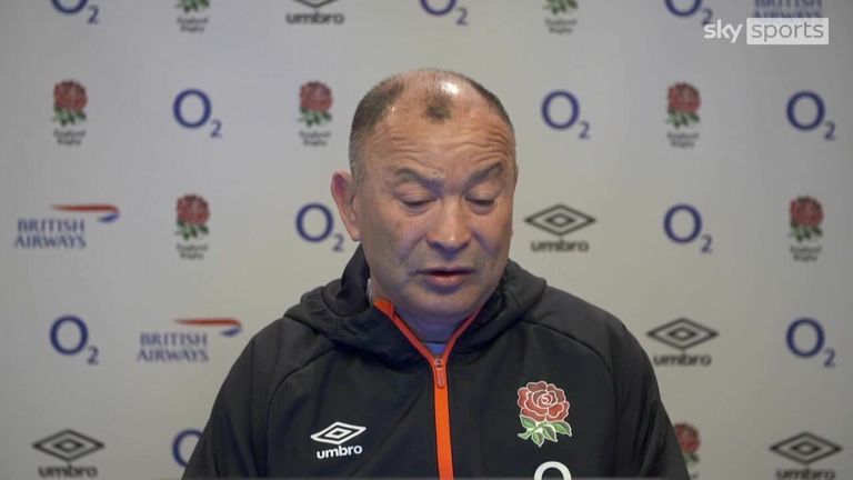 England rugby coach Eddie Jones says his team is going through a period of rebuilding but believes they will be challenged for glory at the World Cup.