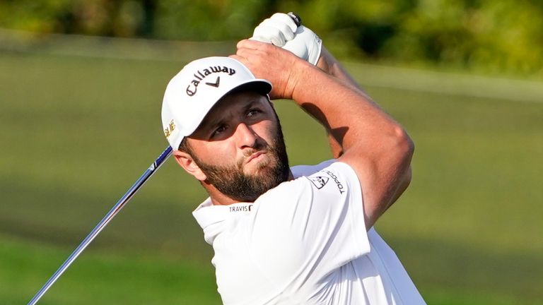 Jon Ram joined forces with Victor Hovland of Norway and USA Patrick Cantlay in the first round. 