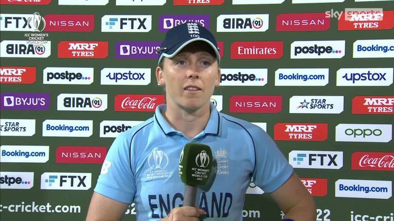 England captain Heather Knight said it was painful to lose three games in a row, with the last of them losing to South Africa by three wickets.