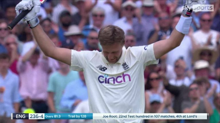 The Root brings up a century against India at Lords during last summer's series. 