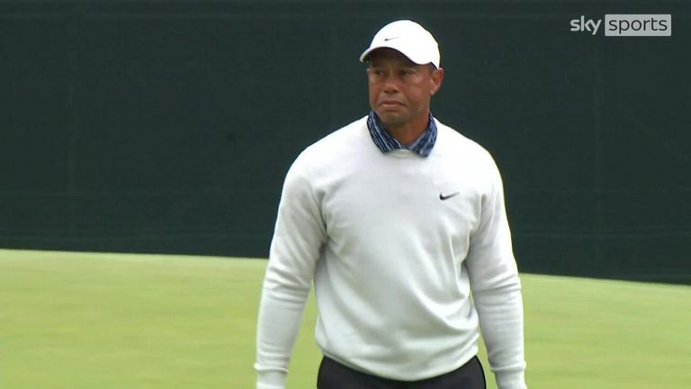 Woods' hopes of obtaining a sixth master's degree on the fifth day evaporated with a terrible double ghost