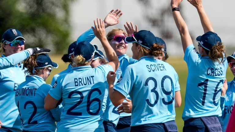 Highlights as England kept their World Cup title defense alive by beating India by four wickets