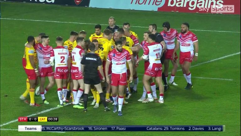 Jill Dodson of the Catalan Dragons has been sent to the Sin Box after an incident within 15 seconds of the start of the new Premier League season!