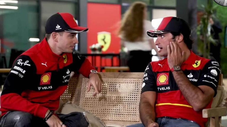Charles Leclerc and Carlos Sainz tried to list all the Ferrari one-twos that have been around since Leclerc's birth, how did they do?
