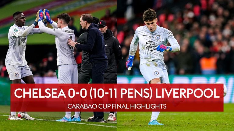 Snapshots from the Carabao Cup final between Chelsea and Liverpool
