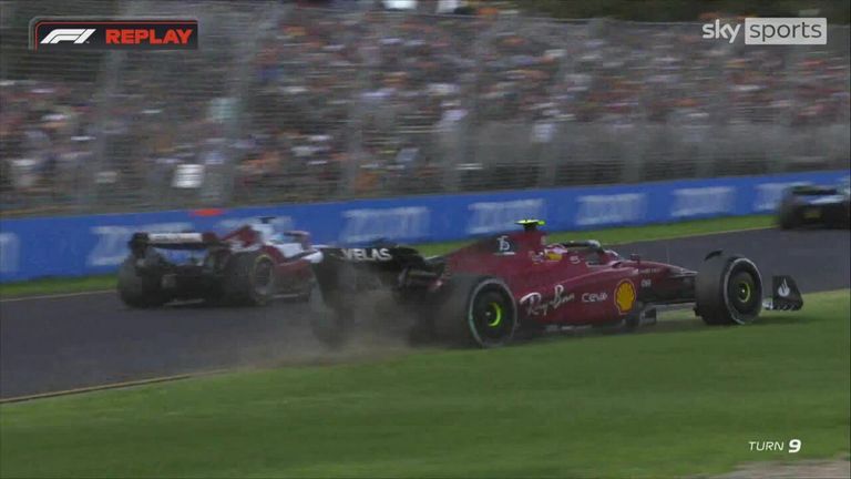Carlos Sainz was the first retired after getting out of his Ferrari and bringing it back to shore in the opening rounds of the Australian Grand Prix.
