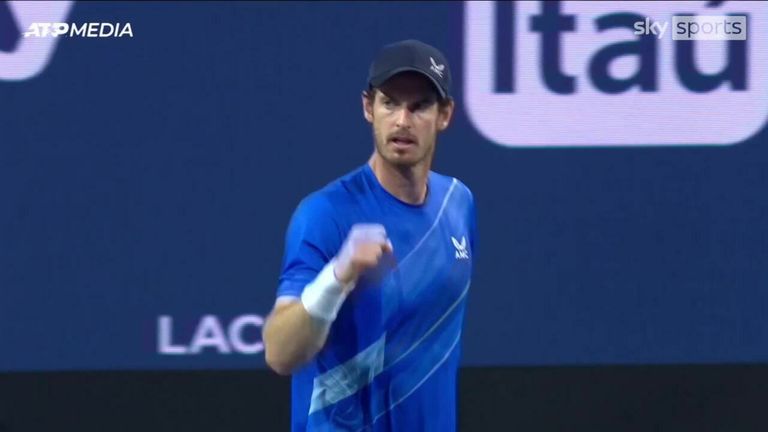 Highlights as Andy Murray beat Federico Delbonis in Miami to set up a second-round match with top seed Daniil Medvedev
