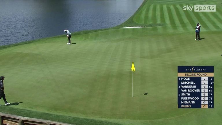 Sam Burns sank a massive 70-foot volley on day 15 at TPC Sawgrass
