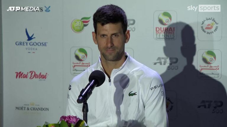 Djokovic insisted he was welcomed back into the men's locker room after returning to the ATP tour in Dubai last month.