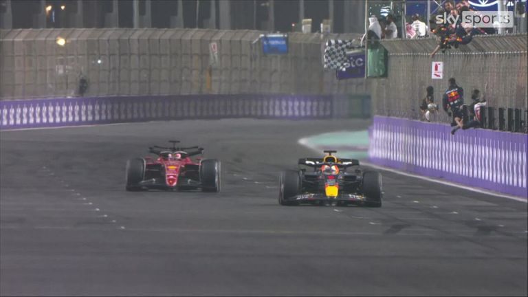Former Formula 1 driver Anthony Davidson talks about how both Verstappen and Leclerc used the DRS to fight for P1 in Jeddah.