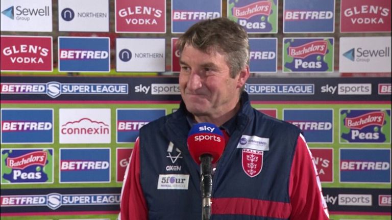 Hull KR coach Tony Smith gave his reaction after his team beat Castleford Tigers, their first win of the season.