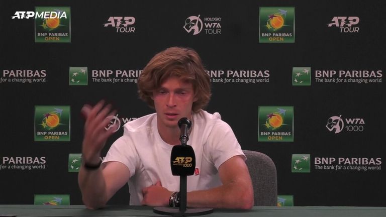 Andrei Rublev thinks sport should not get involved in politics after British Sports Minister Nigel Huddleston's comments on Russian players