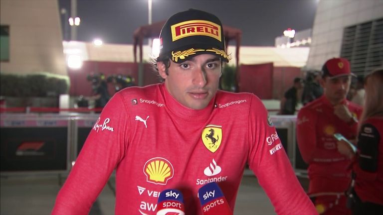Sainz says it's a special day for the team after taking second place in the Bahrain Grand Prix