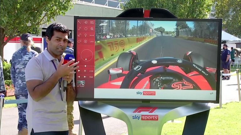 Karun Chandhok analyzes FP1's Carlos Sainz's fastest lap for Albert Park's new layout for the Australian Grand Prix.