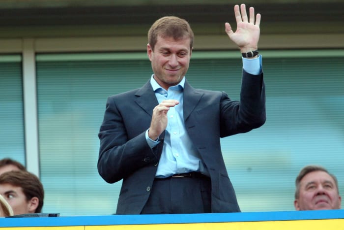 Roman Abramovich was photographed at Stamford Bridge in 2003 - the year he bought Chelsea FC