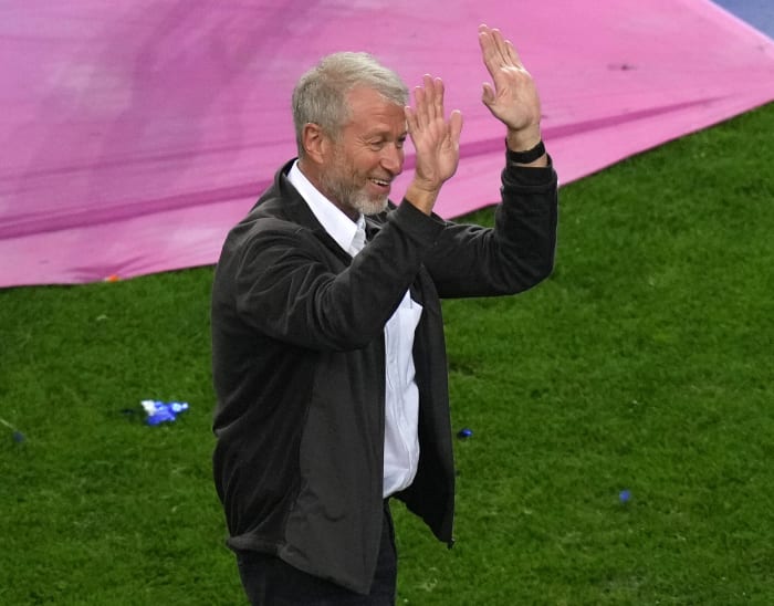 Roman Abramovich photographed in 2023 to celebrate Chelsea's Champions League final victory over Manchester City