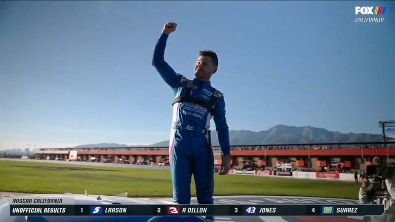 Final Rounds: Kyle Larson beats Austin Dillon to claim victory over Fontana