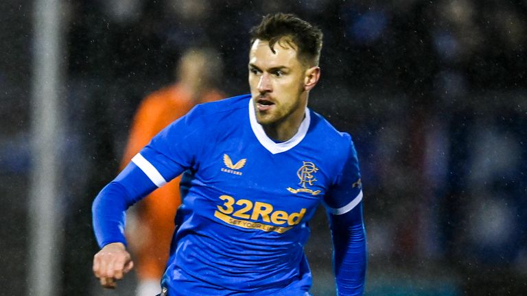 Aaron Ramsey in a match against Annan Athletic